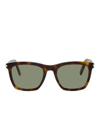 Saint Laurent And Green Sl 281 Slim Sunglasses