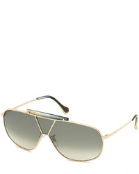 Balenciaga Aviator Shield Metal Sunglasses Goldhorn