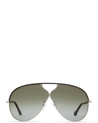 Balenciaga Aviator Sunglasses Palladiumblack Leather