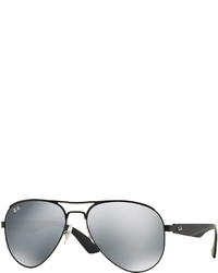 Ray-Ban Aviator Sunglasses With Mirror Lens Black
