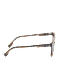 Burberry Beige Vintage Check Rectangular Frame Sunglasses