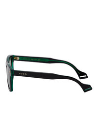 Gucci Black And Green Gg0735s Sunglasses