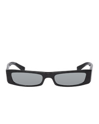 Alain Mikli Paris Black And Silver Alexandre Vauthier Edition Edwidge Sunglasses