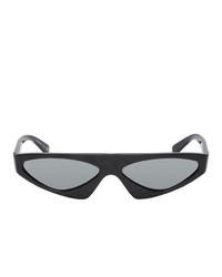 Alain Mikli Paris Black And Silver Alexandre Vauthier Edition Josseline Sunglasses