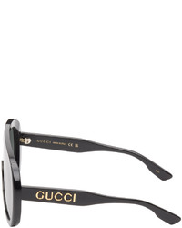 Gucci Black Shield Sunglasses