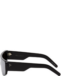 Rick Owens Black Silver Peforma Sunglasses