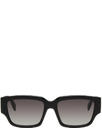 Alexander McQueen Black White Graffiti Square Sunglasses