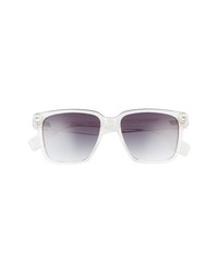 Le Specs Bomplastic 54mm Square Sunglasses In Pewter Cool Smoke Grad At Nordstrom