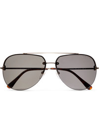 Tom Ford Brad Aviator Style Silver Tone Sunglasses