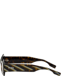 McQ Brown Rectangular Sunglasses