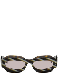 McQ Brown Rectangular Sunglasses