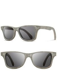 Shwood Canby 54mm Polarized Stone Sunglasses White Slate Grey
