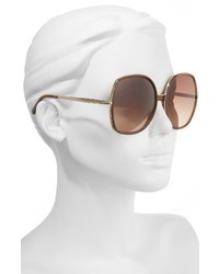 Chloé Chloe 62mm Oversized Gradient Lens Square Sunglasses