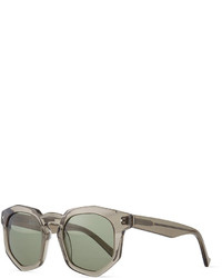 Grey Ant Composite Faceted Plastic Sunglasses Gray