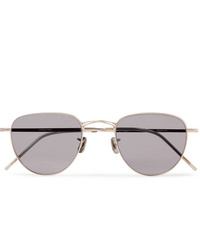 Eyevan 7285 D Frame Gold Tone Titanium Sunglasses