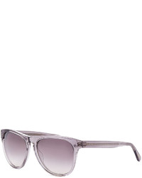 Oliver Peoples Daddy B Clear Plastic Square Sunglasses Gray