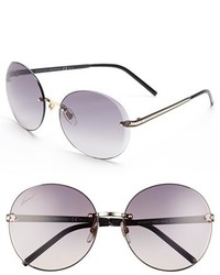 Gucci Flora 59mm Rimless Sunglasses