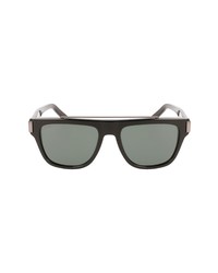 Salvatore Ferragamo Gancini 54mm Rectangular Sunglasses In Black At Nordstrom