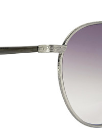 Wilson Garrett Leight California Optical Round Frame Metal Mirrored Sunglasses