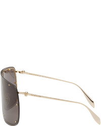 Alexander McQueen Gold Shield Sunglasses