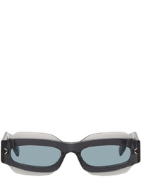 McQ Gray Rectangular Sunglasses