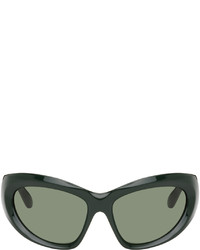 Balenciaga Green Wrap D Frame Sunglasses