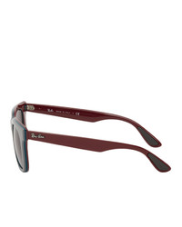 Ray-Ban Grey And Burgundy Sunglasses