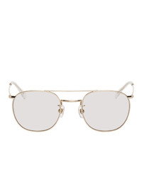 Wacko Maria Grey And Gold Metal Sunglasses