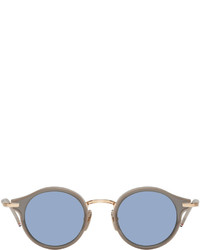 Thom Browne Grey Gold Plated Tb 807 Sunglasses