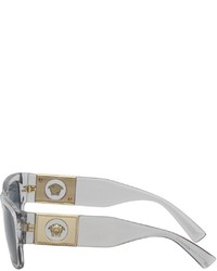 Versace Grey Medusa Stud Sunglasses