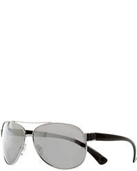 River Island Grey Mirrored Aviator Sunglasses