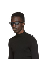 Balenciaga Grey Tip Rectangular Sunglasses