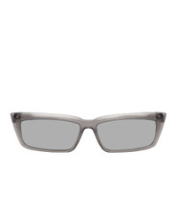 Balenciaga Grey Tip Rectangular Sunglasses