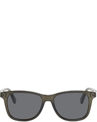 Gucci Grey Transparent Acetate Rectangular Sunglasses