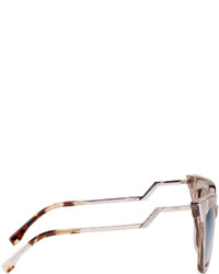 Fendi Grey Transparent Cat Eye Sunglasses