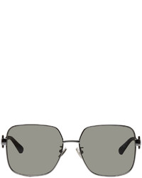 Bottega Veneta Gunmetal Square Sunglasses