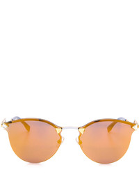Fendi Iridia Rimless Bottom Sunglasses