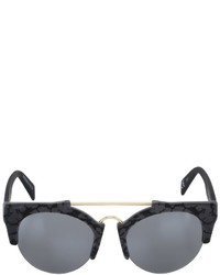 Italia Independent Round Stone Velvet Sunglasses