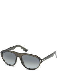 Tom Ford Ivan Transparent Acetate Sunglasses Gray