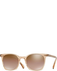 Oliver Peoples La Coen Mirrored Square Sunglasses