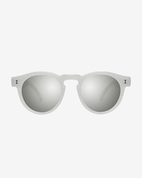 Illesteva Leonard Eco Glitterleopard Frame Mirrored Lenses Sunglasses
