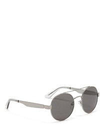Nobrand Matte Metal Round Frame Sunglasses