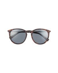 Le Specs Oh Buoy 52mm Polarized Round Sunglasses In Matte Tort Blacksmoke Mono At Nordstrom