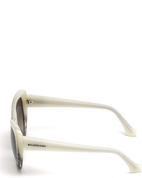 Balenciaga Ombre Cat Eye Sunglasses Whitegray