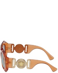Versace Orange Maxi Medusa Biggie Sunglasses