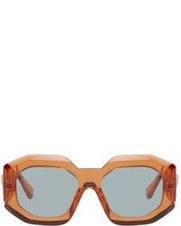 Versace Orange Maxi Medusa Biggie Sunglasses