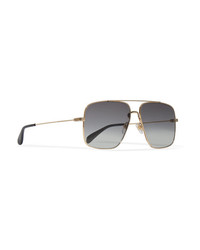 Givenchy Oversized Aviator Style Gold Tone Sunglasses