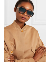 Givenchy Oversized Square Frame Tortoiseshell Acetate Sunglasses