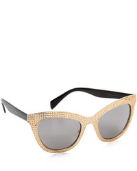 Marc by Marc Jacobs Perforated Metal Mirrored Sunglasses