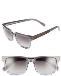 Shwood Prescott 52mm Acetate Wood Polarized Sunglasses Black Ivory Elm G15 Polar